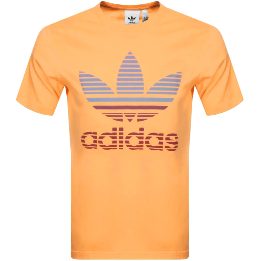 Alternative Image for Productadidas Originals Trefoil Ombre T Shirt Orange1